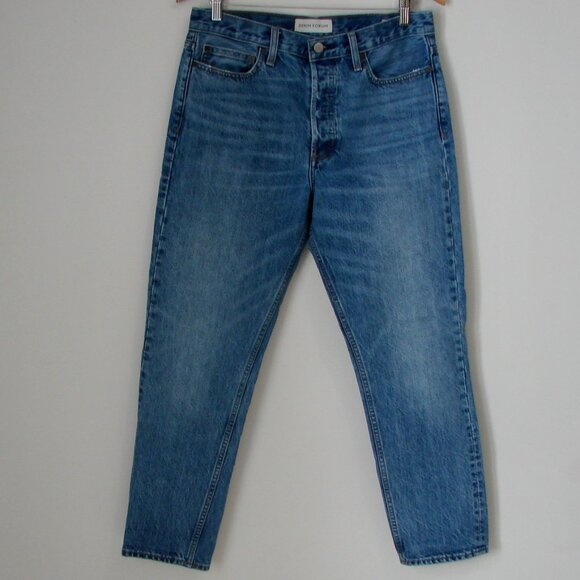 Aritzia Denim Forum Jeans The Ex Boyfriend Organic Cotton Ankle Medium Wash 30 - Picture 3 of 16